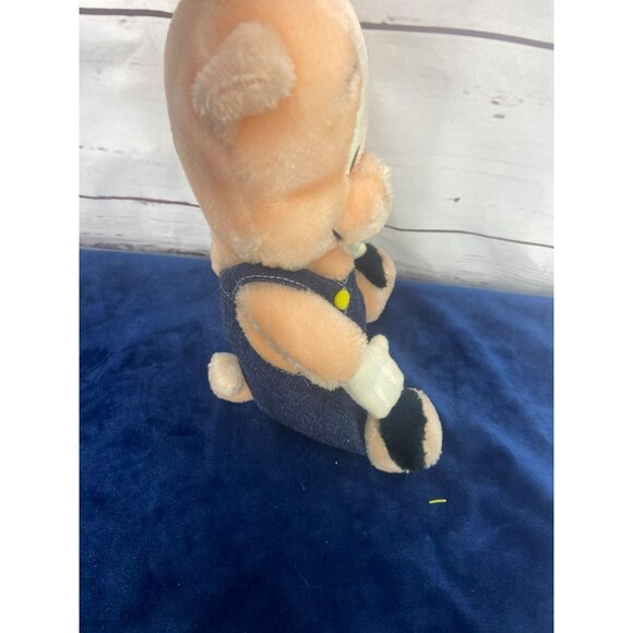 Vintage PORKY PIG Plush Toy 1993 24K Co Plush 90s‎ Vtg Looney Toons Stuffed Pig - Picture 2 of 7